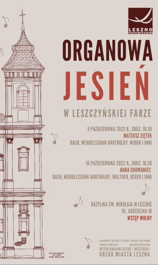 Organowa jesień” - recital organowy w Bazylice św. Mikołaja w Lesznie
