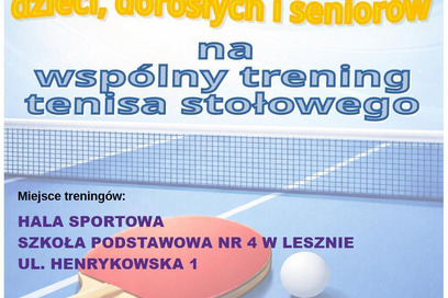 Ruszają wspólne treningi tenisa stołowego - SP 4 Leszno 